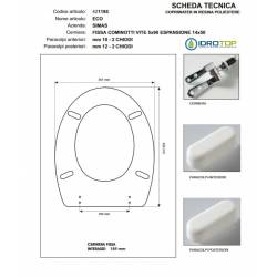 Copriwater Simas  ECO BIANCO Cerniera Cromo-Sedile-Asse Wc