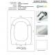 Copriwater Simas EUROPA 1' VERSIONE BIANCO Cerniera Cromo-Sedile-Asse Wc