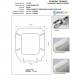 Copriwater Simas FLOW QUADRATO BIANCO Cerniera Cromo-Sedile-Asse Wc