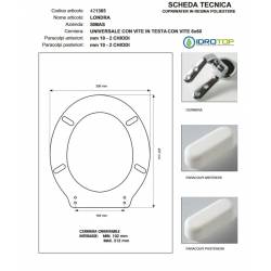 Copriwater Simas LONDRA BIANCO Cerniera Rallentata Soft Close Cromo-Sedile-Asse Wc