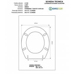 Copriwater Simas LORY-MONTEZUMA BIANCO Cerniera Rallentata Soft Close Cromo-Sedile-Asse Wc