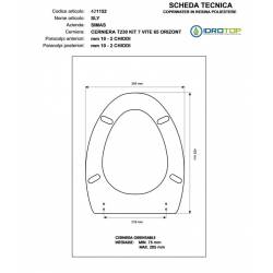 Copriwater Simas SLY BIANCO Cerniera Cromo-Sedile-Asse Wc