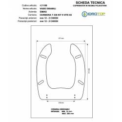 Copriwater Simas VASO DISABILI BIANCO Cerniera Rallentata Soft Close Cromo-Sedile-Asse Wc