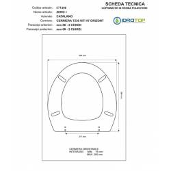 Copriwater Catalano ZERO+ BIANCO  Oro-Sedile-Asse Wc Cerniera Rallentata Soft Close