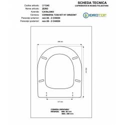 Copriwater Catalano ZERO-ZERO KONO NERO  Oro-Sedile-Asse Wc
