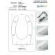 Copriwater DISABILI 80 Cesabo Bianco con cerniera Cromo 