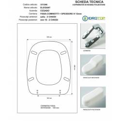 Copriwater ELEGANT Cesabo Bianco con cerniera Cromo 
