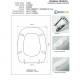 Copriwater ELEGANT Cesabo Bianco con cerniera Rallentata Soft Close Cromo