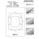 Copriwater ELEGANT MB Cesabo Bianco con cerniera Cromo 