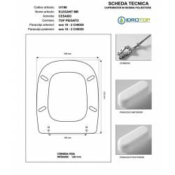 Copriwater ELEGANT MB Cesabo Bianco con cerniera Cromo 