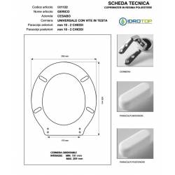 Copriwater GERICO Cesabo Bianco con cerniera Rallentata Soft Close Cromo