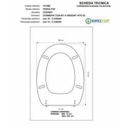 Copriwater TERZA ETA' Cesabo Bianco con cerniera Rallentata Soft Close Cromo