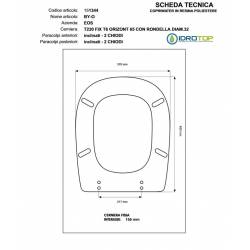 Copriwater BY-O Eos Bianco Cerniera Rallentata Soft Close Cromo