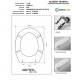 Copriwater PRIMULA/STYLON Eos Bianco Cerniera Rallentata Soft Close Cromo