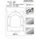 Copriwater TANDEM Eos Bianco Cerniera Rallentata Soft Close Cromo