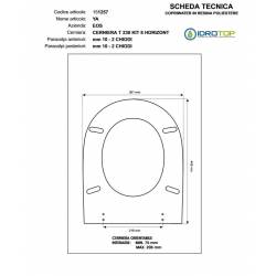 Copriwater YA Eos Bianco Cerniera Rallentata Soft Close Cromo