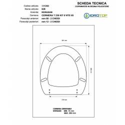 Copriwater KIR Kerasan Bianco Cerniera Rallentata Soft Close Cromo