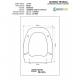Copriwater MOZIA Kerasan Bianco Cerniera Rallentata Soft Close Cromo