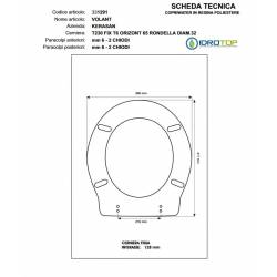 Copriwater VOLANT Kerasan Bianco Cerniera Rallentata Soft Close Cromo