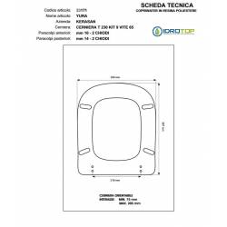 Copriwater YURA Kerasan Bianco Cerniera Cromo 