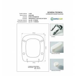 Copriwater GIOIA MB Micas Bianco Cerniera Cromo 