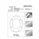 Copriwater PIU' Micas Bianco Cerniera Rallentata Soft Close Cromo