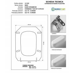 Copriwater SIDO' Micas Bianco Cerniera Rallentata Soft Close Cromo