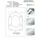 Copriwater VALENTINA MB Micas Bianco Cerniera Rallentata Soft Close Cromo