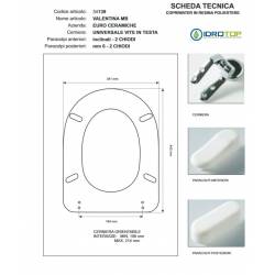 Copriwater VALENTINA MB Micas Bianco Cerniera Rallentata Soft Close Cromo