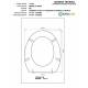 Copriwater MONOLITE SOSPESO Bianco Cerniera Cromo-Nic 