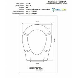 Copriwater PILLOW Bianco Cerniera Cromo-Nic 