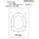 Copriwater FARAH Vincenti Bianco con Cerniera Rallentata Soft Close Cromo