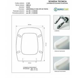 Copriwater Vavid EMILIA Miele Cerniera Rallentata Soft Close Cromo
