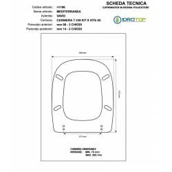 Copriwater Vavid MEDITERRANEA Rosa R.G. Cerniera Cromo 