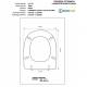 Copriwater Vavid TEBE Bianco Cerniera Rallentata Soft Close Cromo