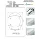 Copriwater Senesi LUTEZIA CHAMPAGNE  Cerniera Cromo-Sedile-Asse Wc