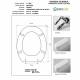Copriwater Senesi BALZANA-GUELFA BIANCO  Cerniera Rallentata Soft Close Cromo-Sedile-Asse Wc