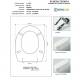 Copriwater Senesi PALIO BIANCO  Cerniera Rallentata Soft Close Cromo-Sedile-Asse Wc