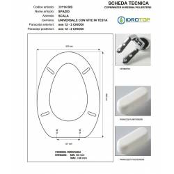 COPRIWATER SEDILE  SPAZIO CHAMPAGNE CERNIERA CROMO