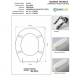 Copriwater PALLADIO Bianco cerniera Rallentata Soft Close Oro-Sbordoni