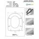 Copriwater Pozzi Ginori LINEA BLU ARALDICO  Cerniera Cromo-Sedile-Asse Wc  