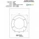 Copriwater Cesame  KORE BIANCO Cerniera Rallentata Soft Close Cromo-Sedile-Asse Wc