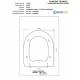 Copriwater Cielo PLAZA/ROSE BIANCO Cerniera Rallentata Soft Close Cromo-Sedile-Asse Wc