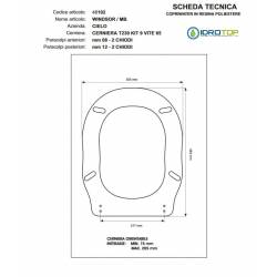 Copriwater Cielo WINDSOR/MB BIANCO Cerniera Rallentata Soft Close Cromo-Sedile-Asse Wc