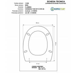 Copriwater Flaminia  WEB BIANCO  Cerniera Rallentata Soft Close Cromo-Sedile-Asse Wc