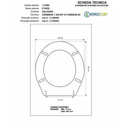 COPRIWATER SEDILE GALASSIA mod. ETHOS colore BIANCO CERNIERA Rallentata Soft Close ORO