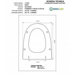 Copriwater Galassia EURO BIANCO  Cerniera Rallentata Soft Close Cromo-Sedile-Asse Wc