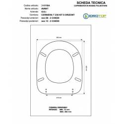 Copriwater G.S.I AVANT CHAMPAGNE Cerniera Rallentata Soft Close cromo-Sedile-Asse Wc