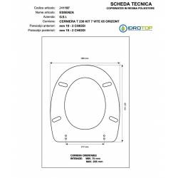 Copriwater G.S.I ESSENZA GRIGIO SUSSURRATO Cerniera cromo-Sedile-Asse Wc