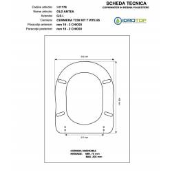 Copriwater G.S.I OLD ANTEA BIANCO Cerniera Rallentata Soft Close cromo-Sedile-Asse Wc